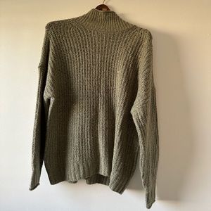 American Eagle olive green mock neck sweater